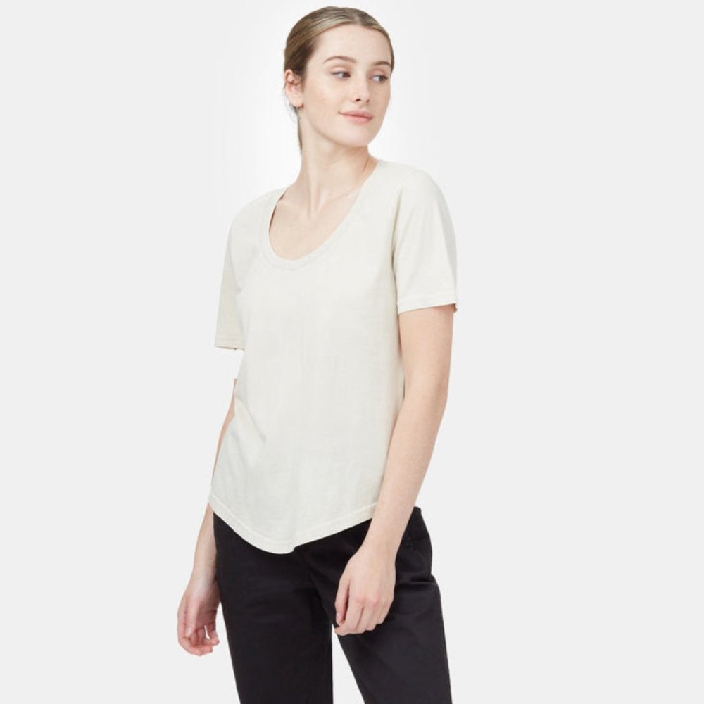 TenTree Natural Dye V-Neck T-Shirt (OATMEAL / XS) BNWT
